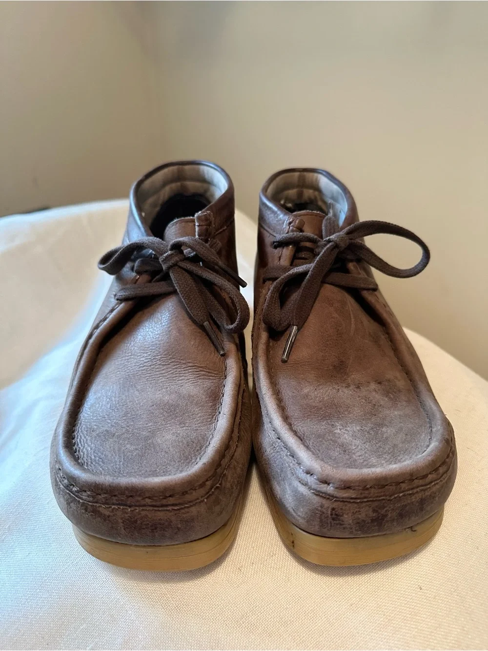 Clarks Men’s Oily Brown Stinson Hi Leather Chukka Boots Sz 10 Preppy Ivy League